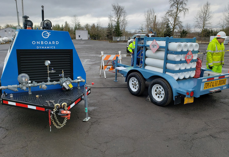 The GoFlo mobile natural gas compressor The GoFlo compresses natural gas