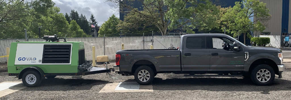 GoVACBehindTruck The GoVAC Flex easily pulls behind a standard pickup