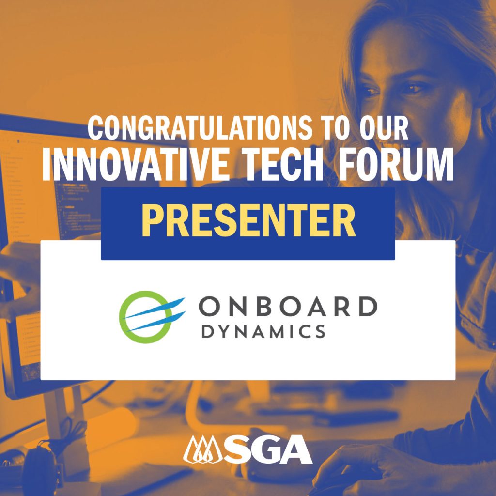 Onboard Dynamics presenting at the SGA Innovative Tech Forum