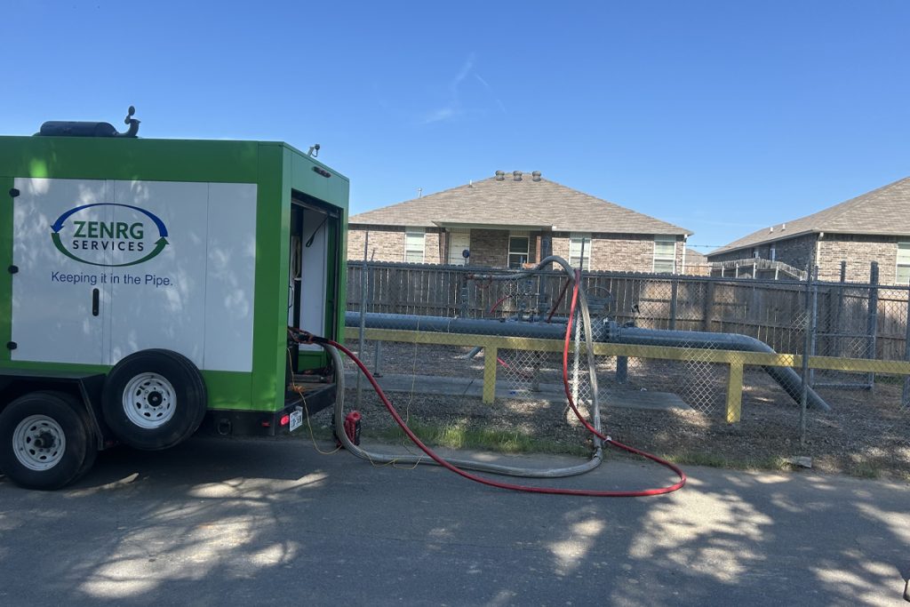 Image of the GoVAC MAX performing a natural gas pipeline evacuation by ZENRG Services.